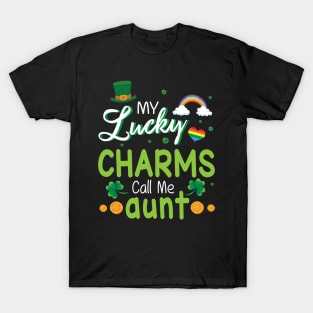 My Lucky Charms Call Me Aunt Happy Saint Patrick Day T-Shirt